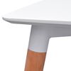 vidaXL 7-teilige Essgruppe Tisch St&uuml;hle Wei&szlig; und Hellgrau