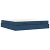 vidaXL Bettgestell mit Matratze mit Matratze 2 pcs Blau Stoff