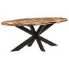 vidaXL Esstisch Oval 200x100x75 cm Akazienholz