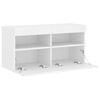 vidaXL TV-Wandschrank mit LED-Leuchten Wei&szlig; 80x30x40 cm