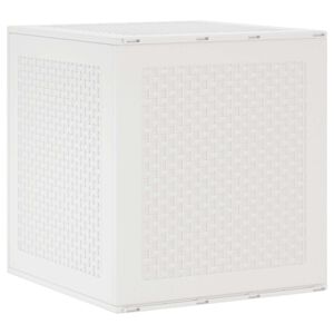 vidaXL Aufbewahrungsbox mit Speicher Wei&szlig; 55 x 53 x 57 cm Polypropylen