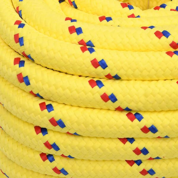 vidaXL Bootsseil Gelb 20 mm 25 m Polypropylen
