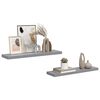 vidaXL Schwebende Wandregale 2 Stk. Grau 90x23,5x3,8cm MDF