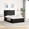 vidaXL Ottoman-Bett mit Matratzen Schwarz 140x200 cm Samt