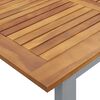 vidaXL Garten Essgruppe 7 pcs Grau Massivholz Akazie