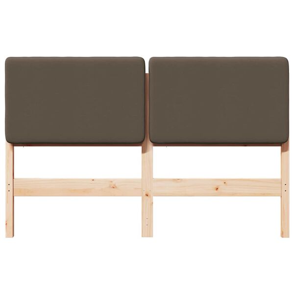 vidaXL Gepolstertes Kopfteil mit Kopfteil Braun und Taupe 135 cm