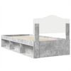 vidaXL Bettrahmen Beton Grau 90 x 190 cm Massives Kiefernholz