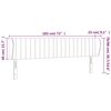 vidaXL Kopfteil mit Ohren Dunkelgrau 183x23x78/88 cm Stoff