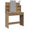 vidaXL Schminktisch mit LED-Leuchten Artisan-Eiche 96x40x142 cm