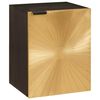 vidaXL Badezimmerschrank-Set 5 pcs Schwarz und Gold Massivholz Mango