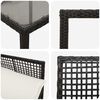 vidaXL Garten Essgruppe 5 pcs Schwarz Poly-Rattan