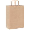 vidaXL Papiertragetaschen 250 Stk. mit Henkeln Braun 32x17x44 cm