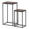Rousseau 2-tlg. Beistelltisch-Set Madeira Holz Magnolie