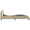 vidaXL Bettgestell "Dover" Creme 120x200 cm Stoff