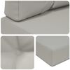 vidaXL Sofakissen f&uuml;r drau&szlig;en 2 pcs Grau Polyester