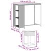 vidaXL 3-tlg. Gartenbar-Set mit Kissen Schwarz Poly Rattan