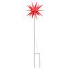vidaXL LED-Weihnachtssterne 3 Stk. mit Erdspie&szlig;en Faltbar Rot 35 cm