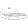 vidaXL Bett mit Matratze "Hvar" Dunkelbraun 200x200 cm Stoff
