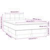 vidaXL Boxspringbett mit Matratze Hellgrau 120x200 cm Samt