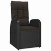 vidaXL Garten Essgruppe mit Kissen 5 pcs Schwarz Poly-Rattan