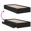 vidaXL Bettgestell mit Schubladen Schwarz 90x200 cm Holzwerkstoff