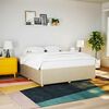 vidaXL Bettgestell ohne Matratze Creme 180x200 cm Stoff