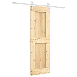 vidaXL Schiebet&uuml;r 70 x 210 cm Massivkiefer (Unbehandelt)