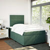 vidaXL Boxspringbett mit Matratze Dunkelgr&uuml;n 120x200 cm Samt