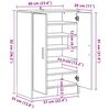 vidaXL Schuhschrank Sonoma-Eiche 60x35x92 cm Holzwerkstoff