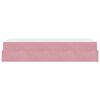 vidaXL Bettgestell mit Matratze mit Matratze 2 pcs Rosa Samt