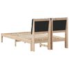 vidaXL Bettgestell mit gepolstertem Kopfteil Braun 120 x 190 cm