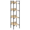 vidaXL B&uuml;cherregal 4 B&ouml;den Sonoma-Eiche 35x30x138,5 cm Holzwerkstoff