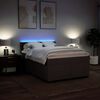 vidaXL Boxspringbett mit Matratze Dunkelbraun 140x190 cm Stoff