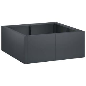 vidaXL St&uuml;tzmauer 4 stk. 100 x 100 x 40 cm Stahl Anthrazit