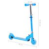 vidaXL 2-Rad-Kinderroller mit Verstellbarem Aluminium-Lenker Blau