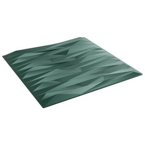 vidaXL Wandpaneele 12 pcs Stein Gr&uuml;n 50 x 50 cm XPS Schaum
