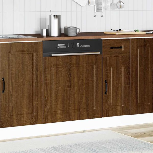 vidaXL Geschirrsp&uuml;lerblende Kalmar Braun Eichen-Optik 60x1,5x67 cm