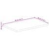 vidaXL Tischplatte 50x30x3,8 cm Rechteckig Altholz Massiv