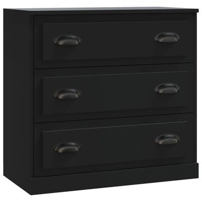 vidaXL Sideboards 2 Stk. Schwarz Holzwerkstoff