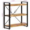 vidaXL B&uuml;cherregal 3 F&auml;cher 77x30x80 cm Massivholz Mango und Eisen