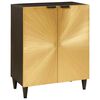 vidaXL Sideboard Schwarz und Gold 60 x 33 x 75 cm massives Mangoholz