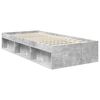 vidaXL Bettrahmen mit Kopfteil Beton 90 x 200 cm Massives Kiefernholz