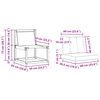 vidaXL Outdoor-Sofagarnitur mit Kissen 3 pcs Nat&uuml;rlich und Hellgrau
