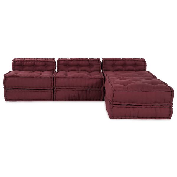 vidaXL Modulares Sofa 4 pcs Kastanienbraun Stoff
