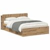vidaXL Bettgestell mit Stauraum Artisan-Eiche 135 x 190 cm