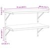 vidaXL Wandregale 2 Stk. 75x40 cm Silbern Edelstahl