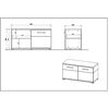 Germania Schuhschrank Topix 96 x 40 x 50,4 cm Wei&szlig; und Eiche