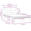 vidaXL Bett mit Matratze "Hvar" Taupe 120x200 cm Stoff