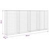 vidaXL Gabionenwand mit Abdeckung Verzinkter Stahl 200&times;20&times;85 cm