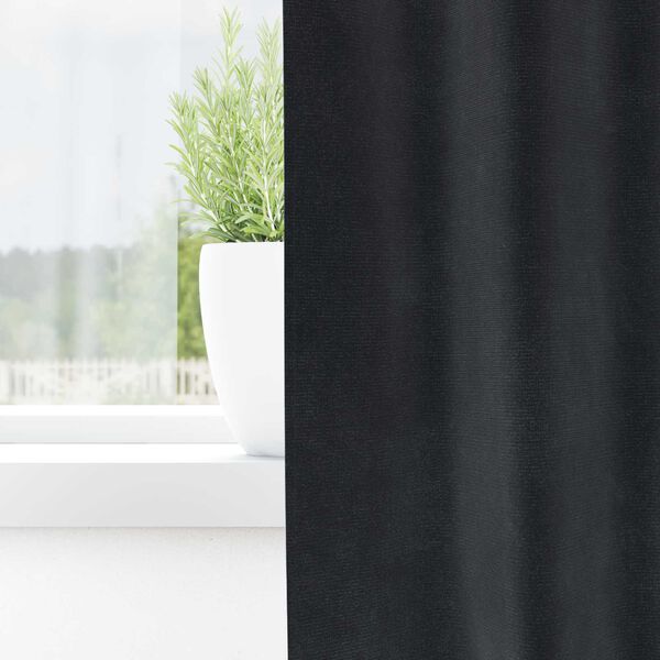 vidaXL Verdunkelungsvorh&auml;nge 2 pcs Dunkelgrau 140 x 225 cm Samt